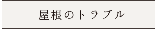 屋根のトラブル